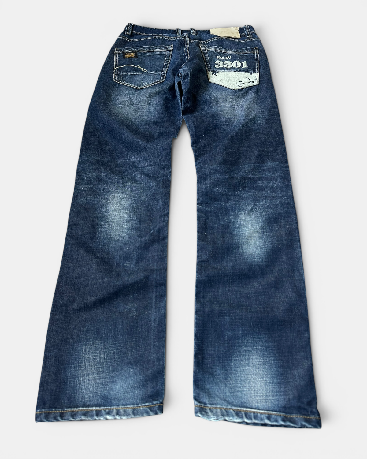 BLUE/BEIGE VINTAGE G-STAR RAW 3301 DENIM JEANS