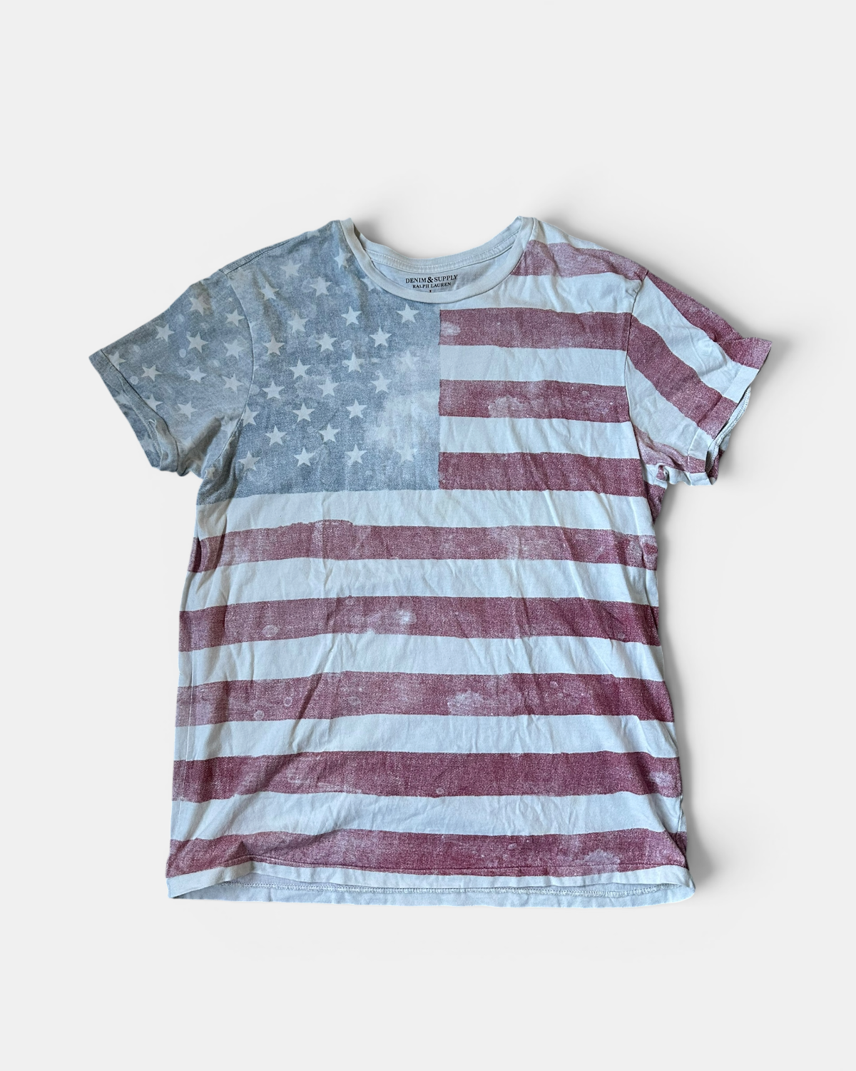 WHITE VINTAGE RALPH LAUREN DENIM & SUPPLY USA T-SHIRT