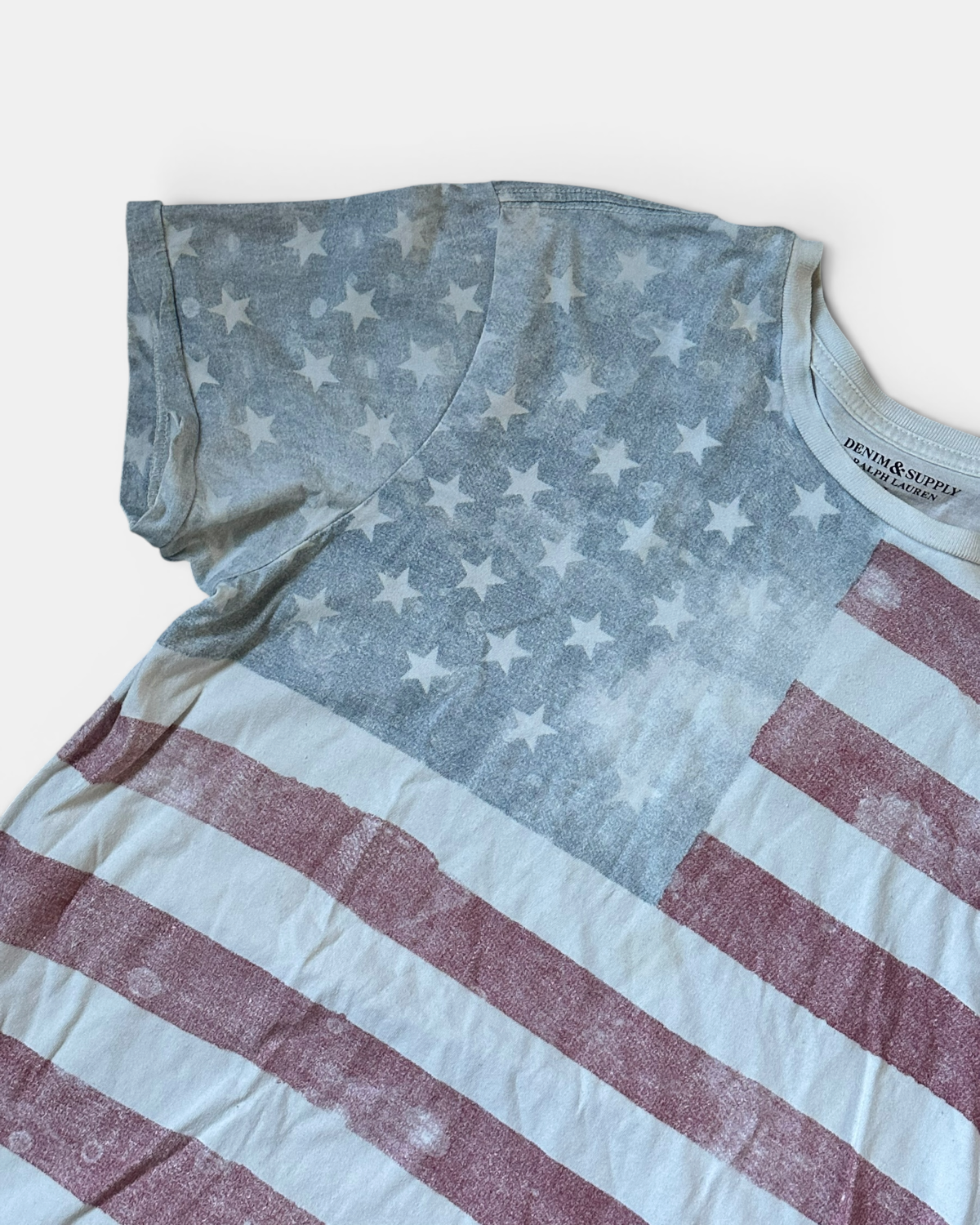 WHITE VINTAGE RALPH LAUREN DENIM & SUPPLY USA T-SHIRT