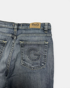 BLUE VINTAGE DOLCE & GABANNA EMBROIDERY DENIM JEANS