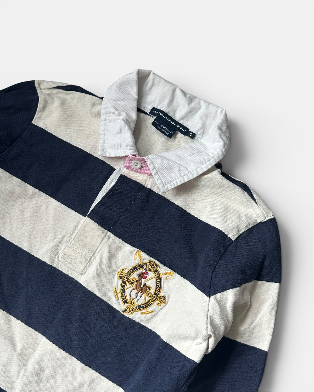BLUE/WHITE RALPH LAUREN GOLF LONGSLEEVE (W)