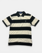 BEIGE/BLACK FRED PERRY POLOSHIRT