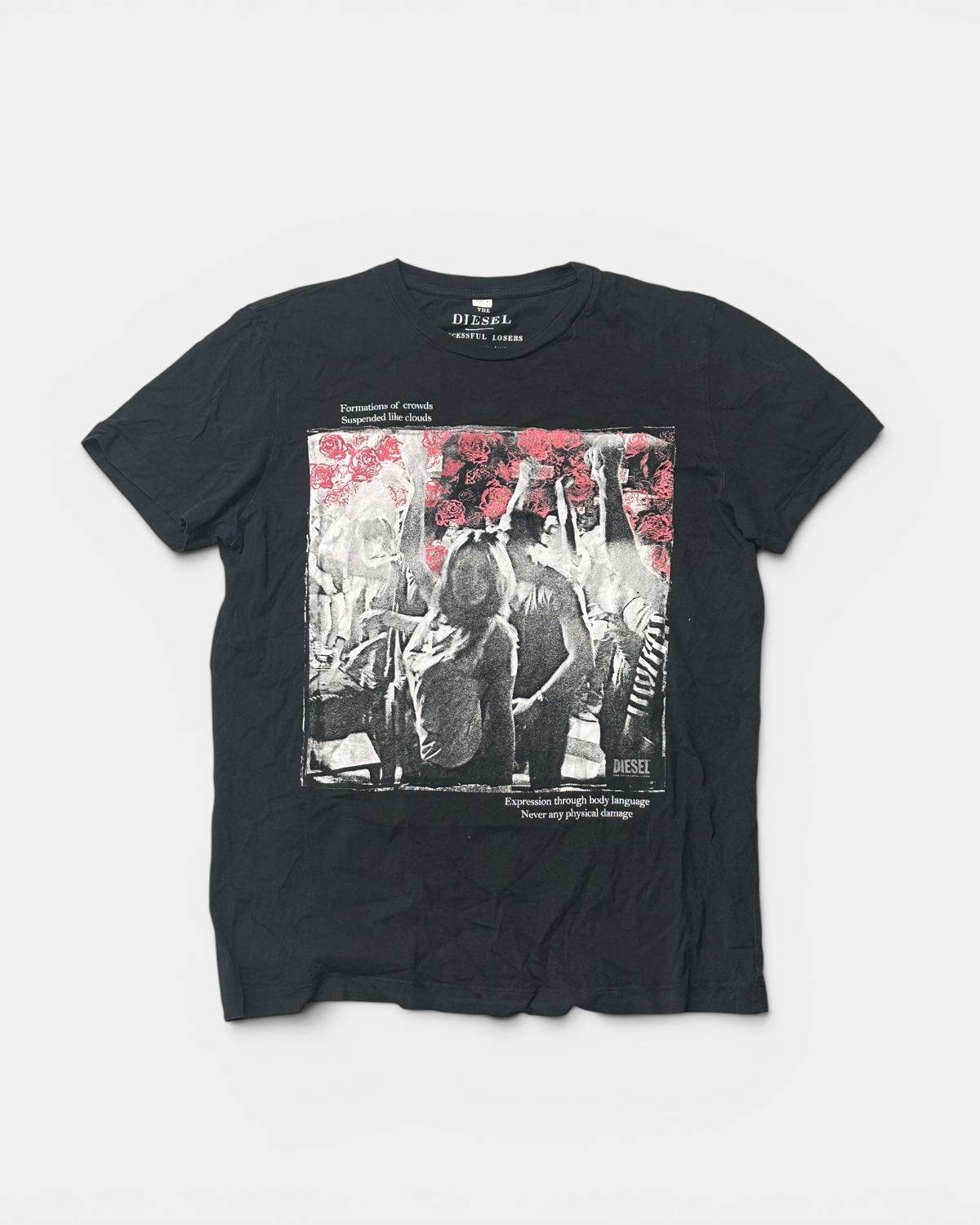 BLACK DIESEL PRINT SUCCESSFUL T-SHIRT
