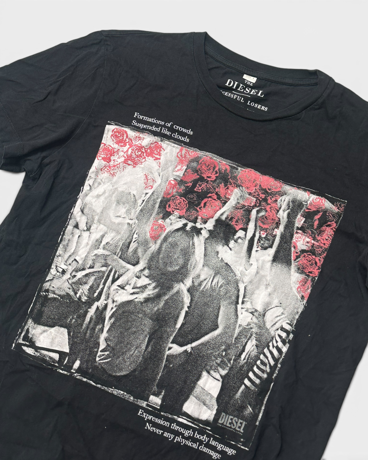 BLACK DIESEL PRINT SUCCESSFUL T-SHIRT