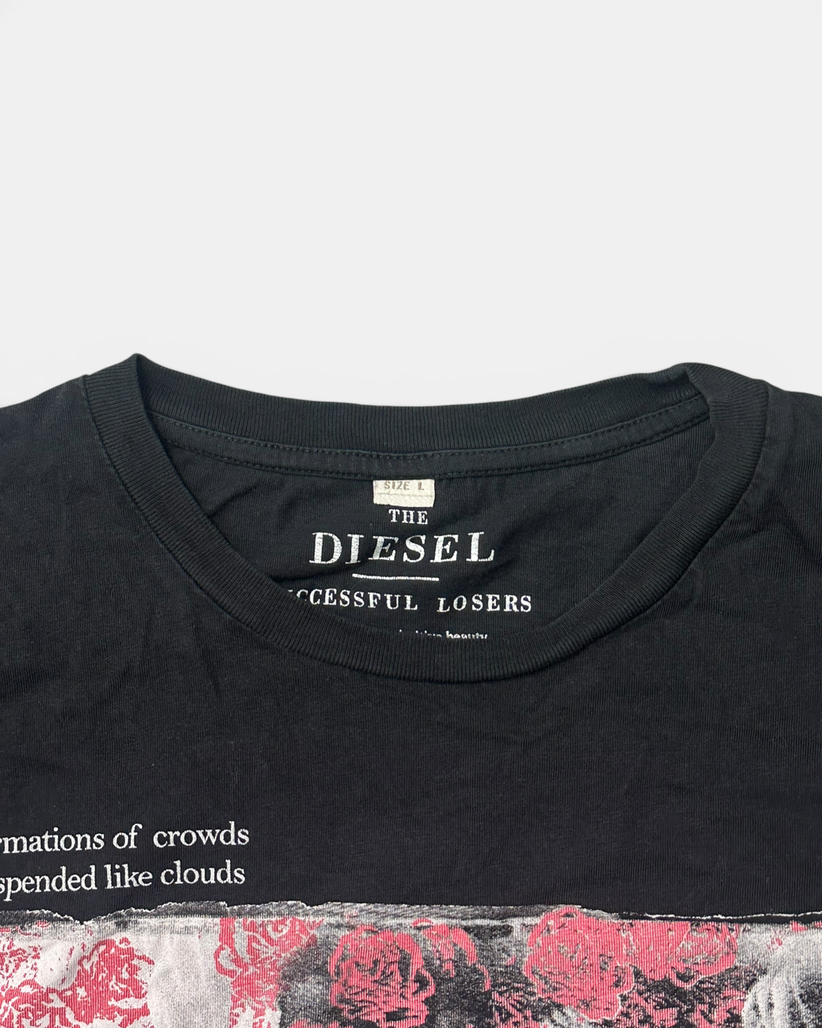 BLACK DIESEL PRINT SUCCESSFUL T-SHIRT