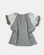 GREY/WHITE VINTAGE MISS ME TOP