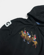 BLACK POLO RALPH LAUREN BIG PONY HOODIE