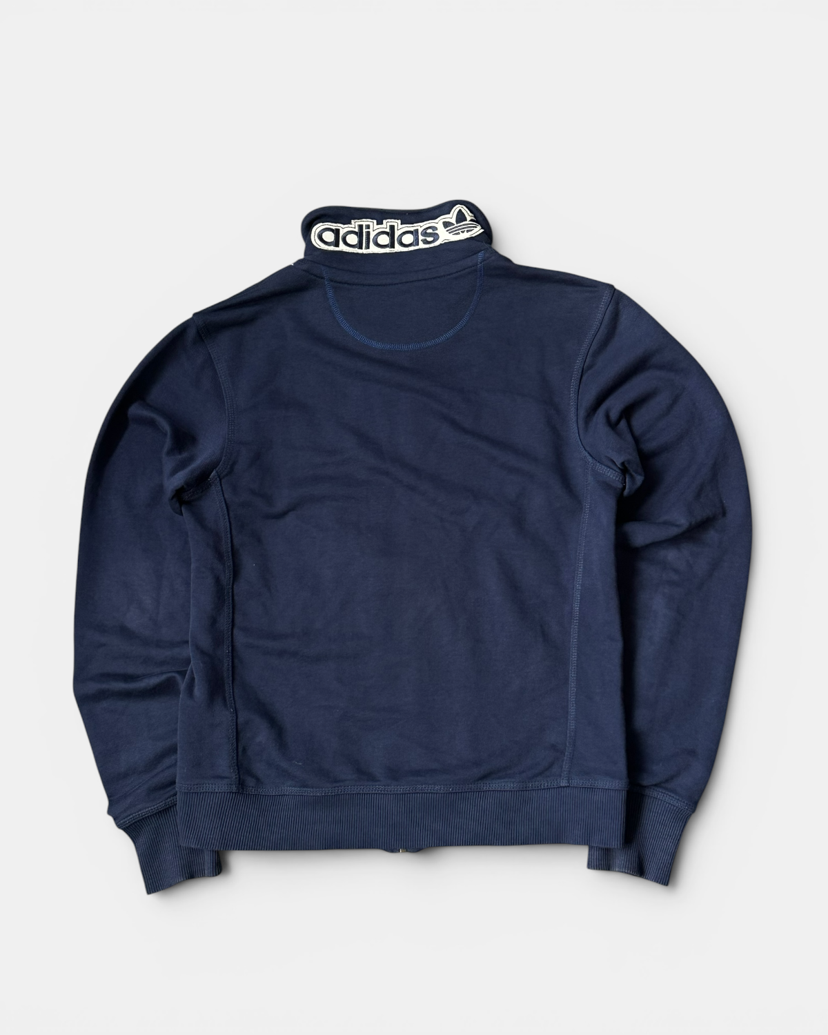 NAVY/WHITE ADIDAS RETRO FIREBIRD ZIP SWEATSHIRT