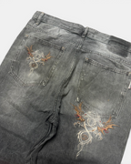 GREY VINTAGE JAPANESE STYLE DENIM JEANS