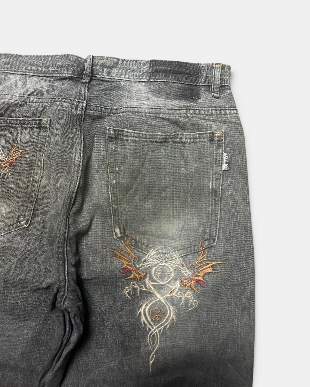 GREY VINTAGE JAPANESE STYLE DENIM JEANS