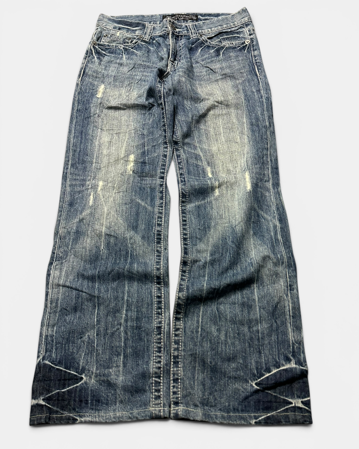 BLUE VINTAGE JAPANESE STYLE RAW DENIM JEANS