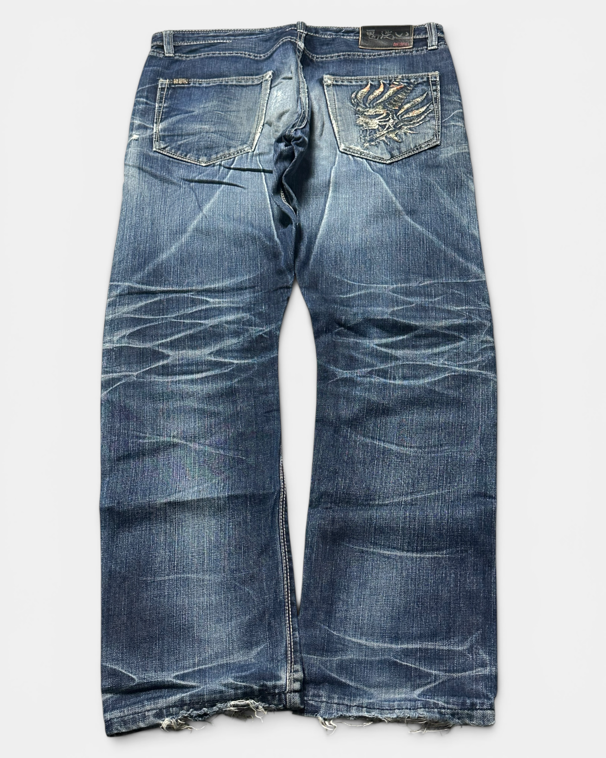 BLUE VINTAGE JAPANESE STYLE RAW DENIM JEANS