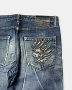 BLUE VINTAGE JAPANESE STYLE RAW DENIM JEANS