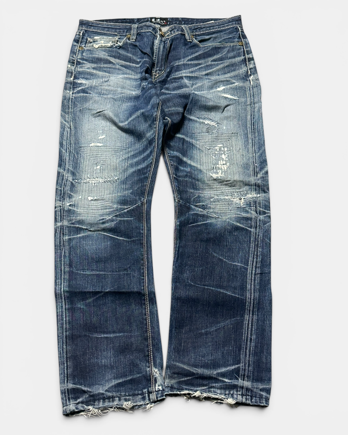 BLUE VINTAGE JAPANESE STYLE RAW DENIM JEANS