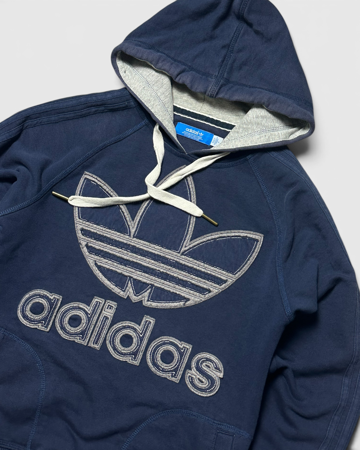 BLUE VINTAGE ADIDAS RETRO FIREBIRD STICHED HOODIE