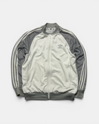 WHITE/GREY VINTAGE ADIDAS RETRO FIREBIRD TRACKJACKET