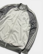 WHITE/GREY VINTAGE ADIDAS RETRO FIREBIRD TRACKJACKET