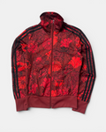 RED/BLACK VINTAGE ADIDAS RETRO FIREBIRD FLOWERS TRACKJACKET