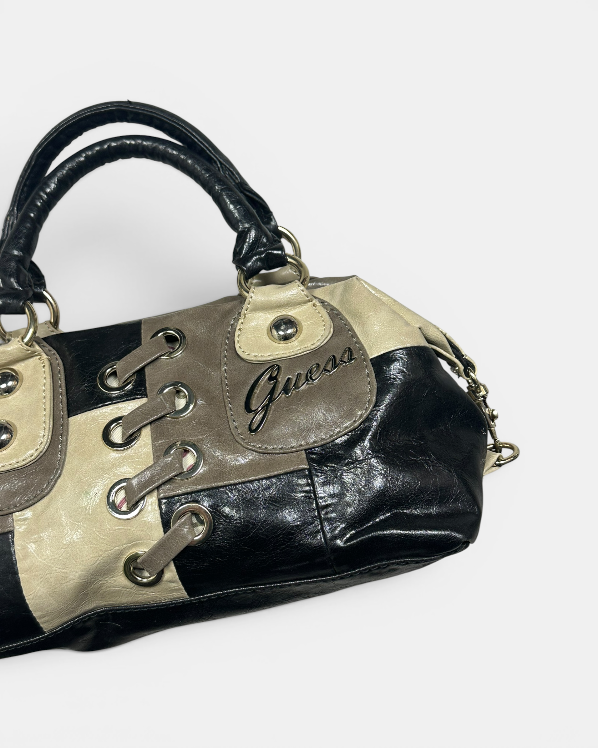 BROWN/BEIGE VINTAGE GUESS RARE PARTS Y2K BAG