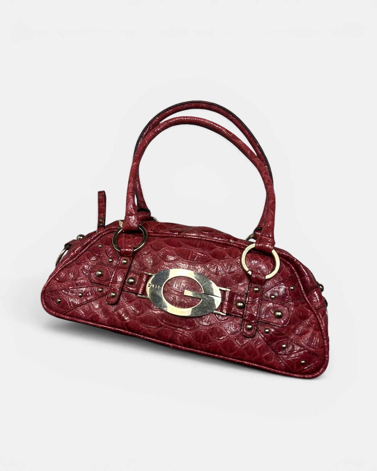 RED VINTAGE GUESS CROCODYLE STYLE RARE BAG