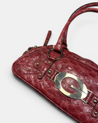 RED VINTAGE GUESS CROCODYLE STYLE RARE BAG
