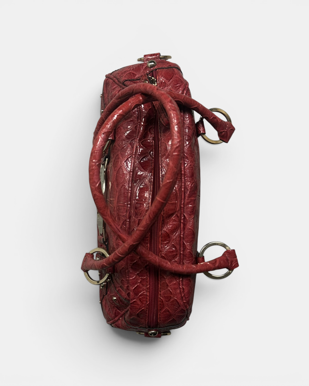 RED VINTAGE GUESS CROCODYLE STYLE RARE BAG