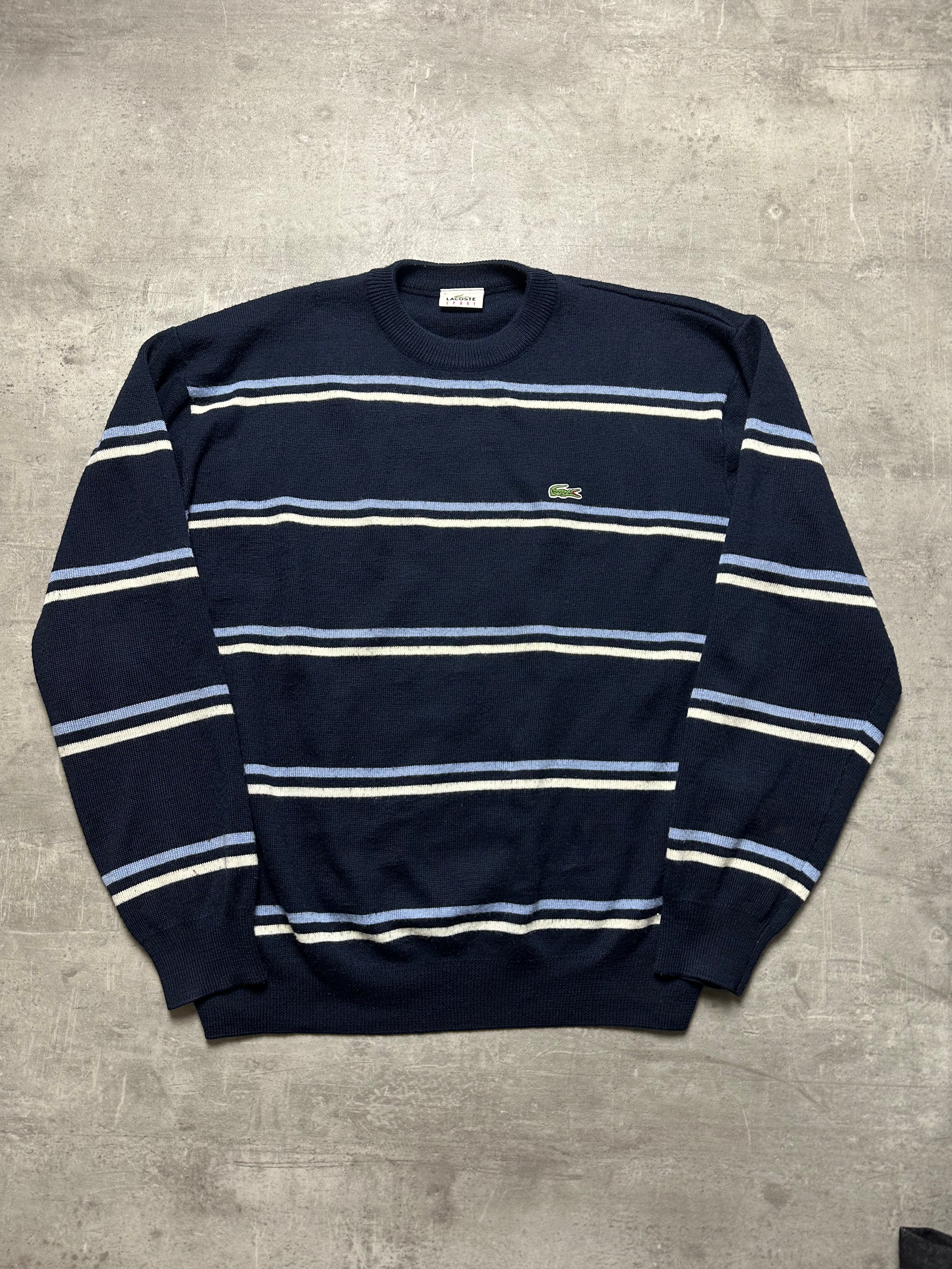 BLUE LACOSTE KNIT SWEATER PULLOVER