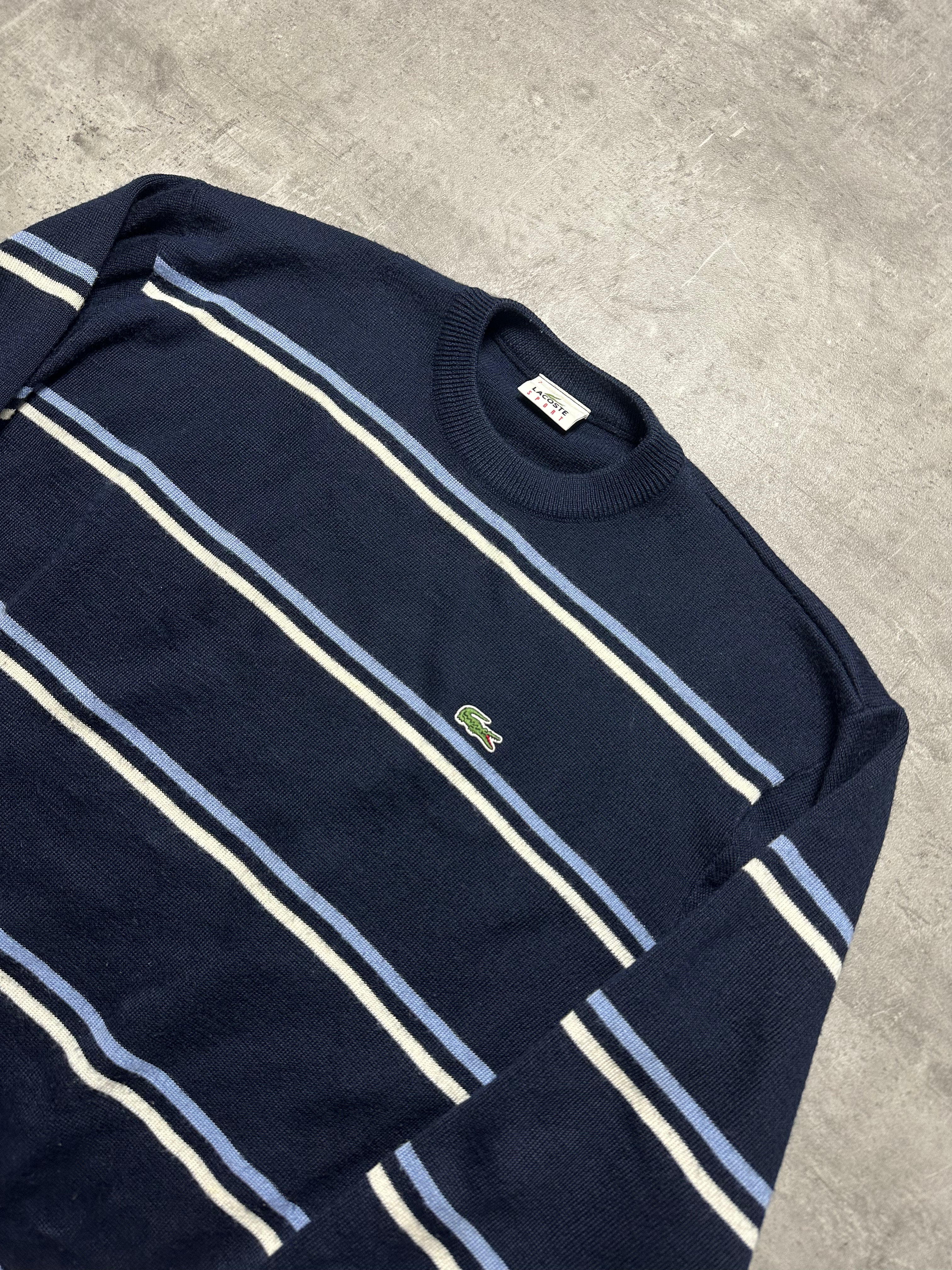 BLUE LACOSTE KNIT SWEATER PULLOVER