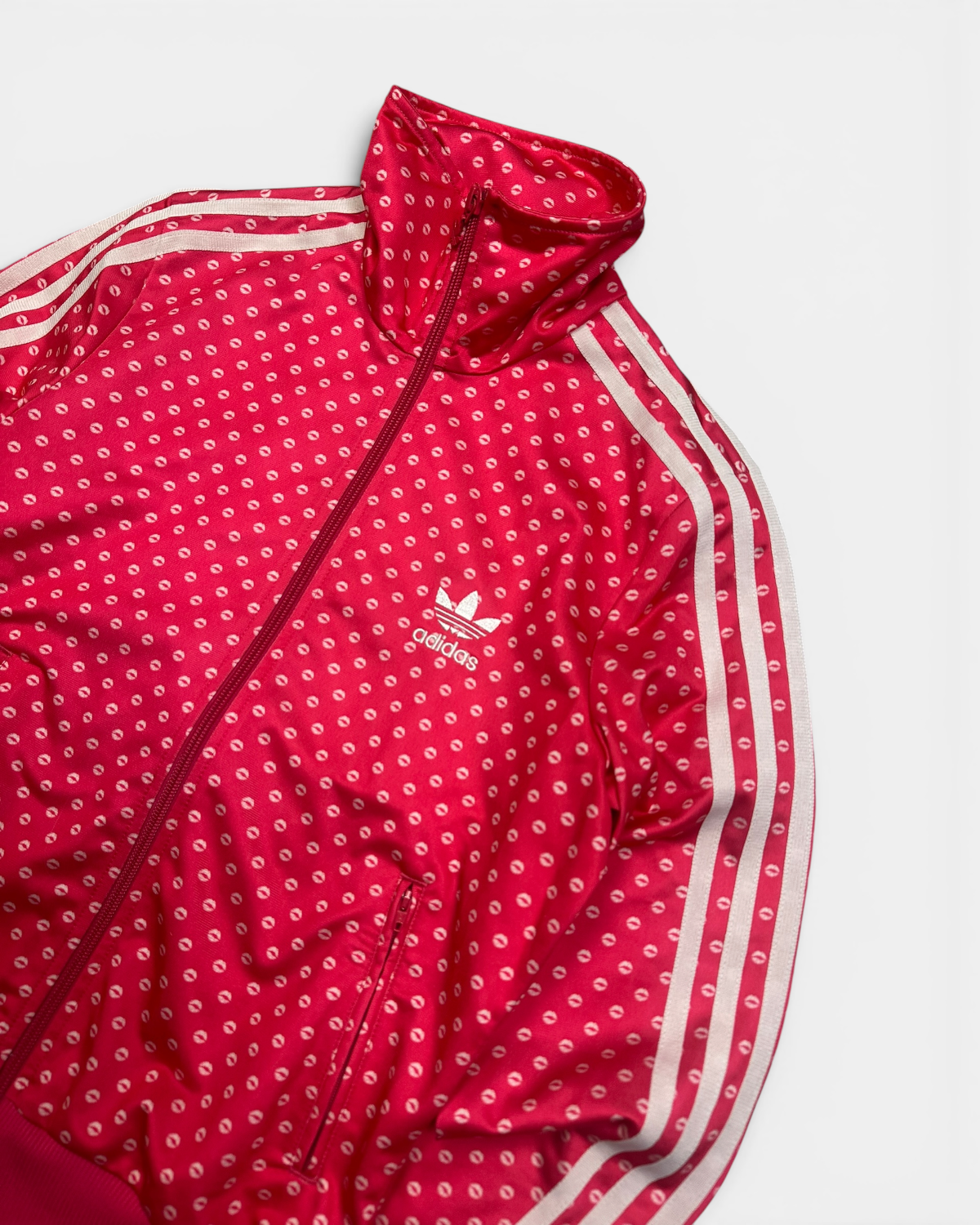 PINK/WHITE ADIDAS RETRO FIREBIRD LIPS TRACKJACKET