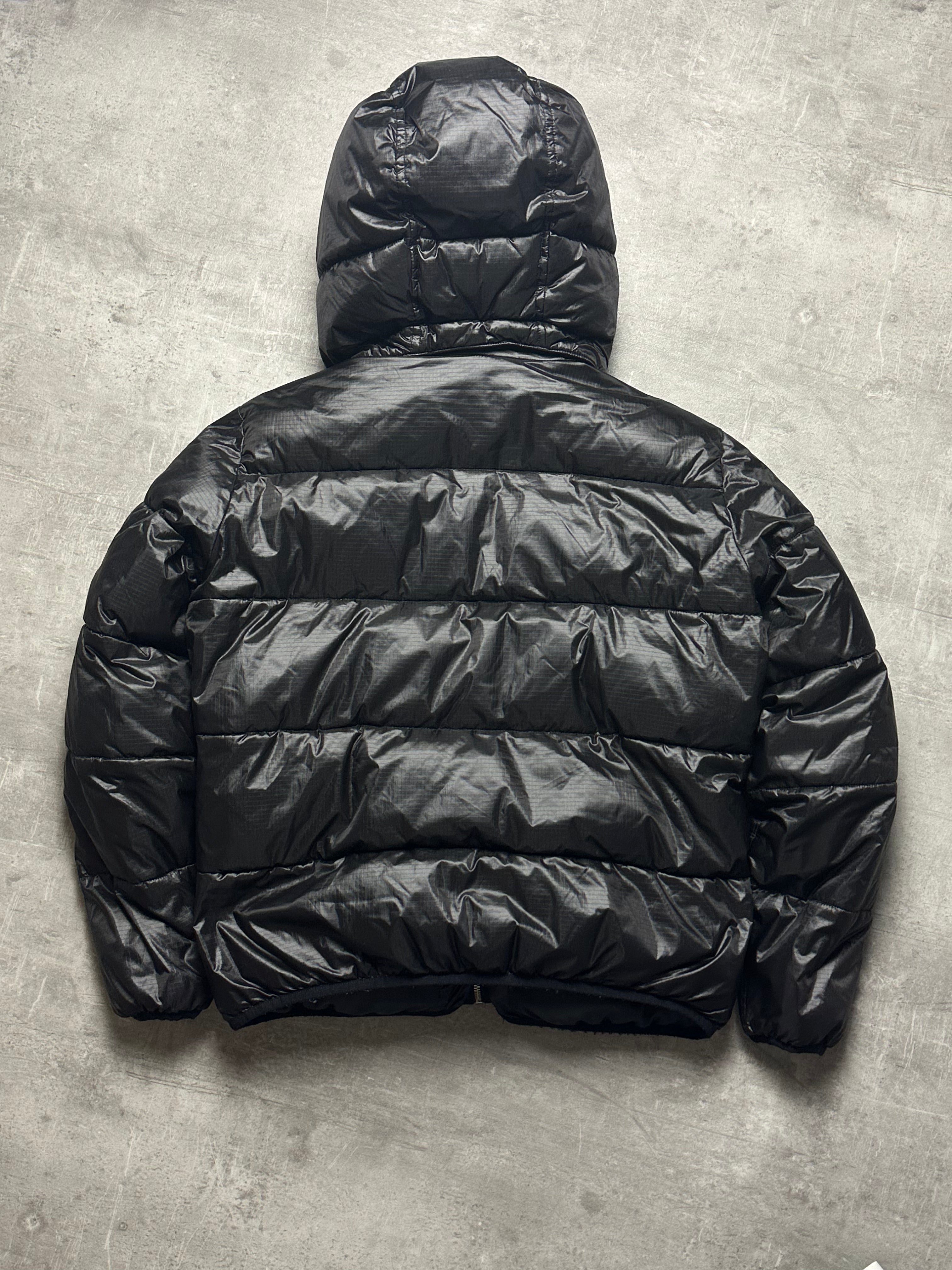 BLACK VINTAGE G-STAR RAW SHINY PUFFER JACKET - L