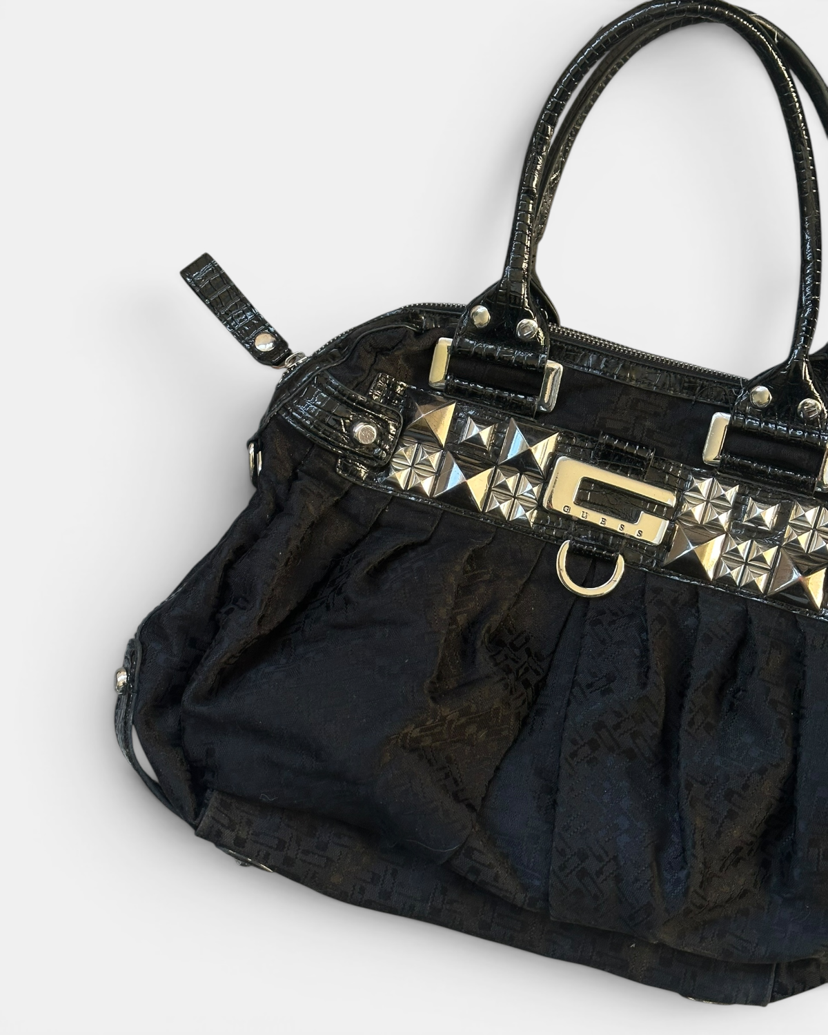 BLACK VINTAGE GUESS BIG BAG Y2K RARE