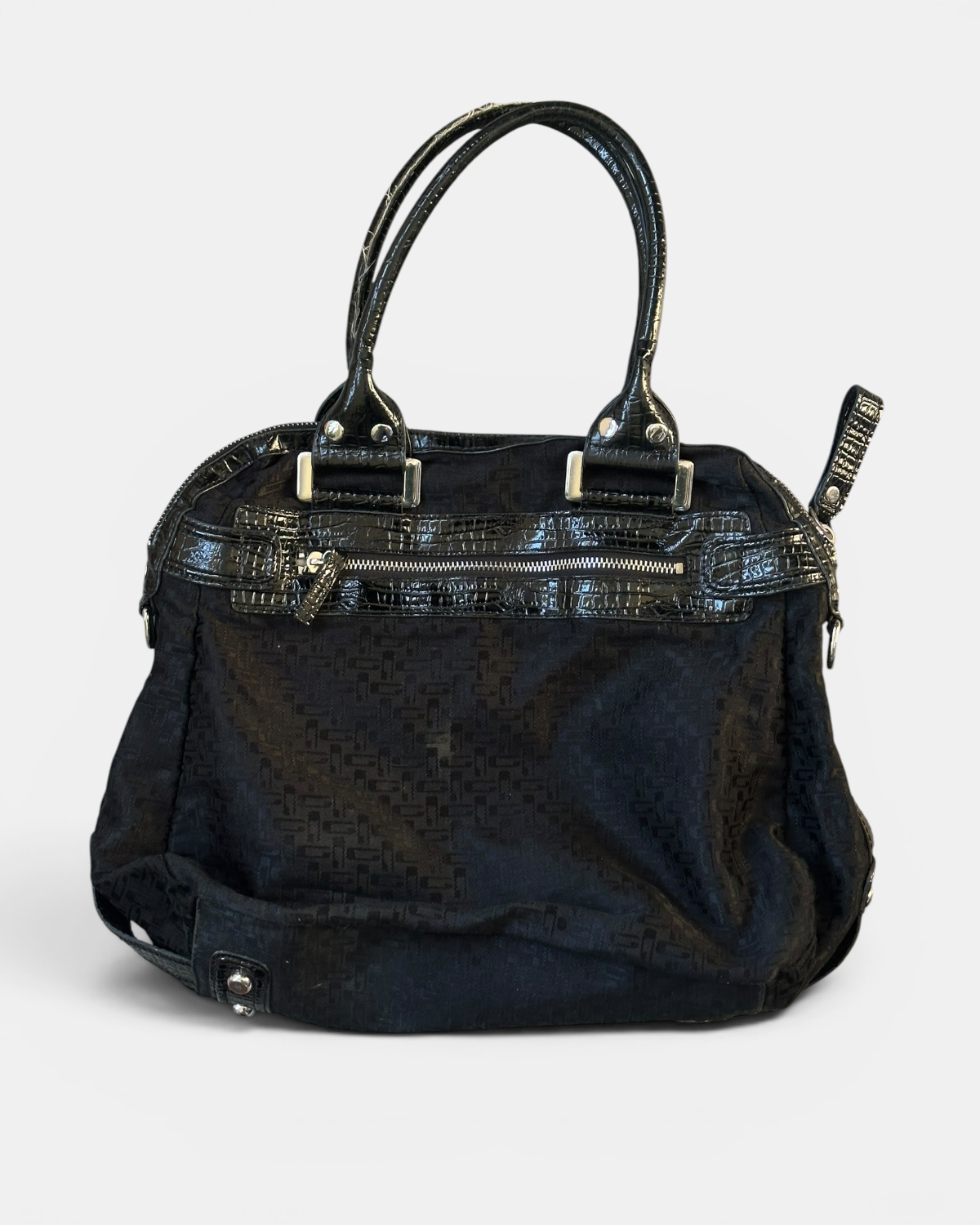 BLACK VINTAGE GUESS BIG BAG Y2K RARE