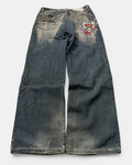 BLUE/GREY VINTAGE JAPANESE STYLE DENIM JEANS