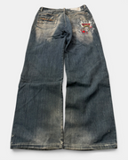 BLUE/GREY VINTAGE JAPANESE STYLE DENIM JEANS