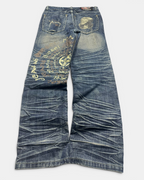 BLUE VINTAGE JAPANESE STYLE DENIM JEANS
