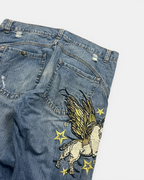 BLUE VINTAGE JAPANESE STYLE DENIM JEANS