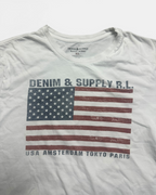 WHITE VINTAGE RALPH LAUREN DENIM & SUPPLY USA T-SHIRT