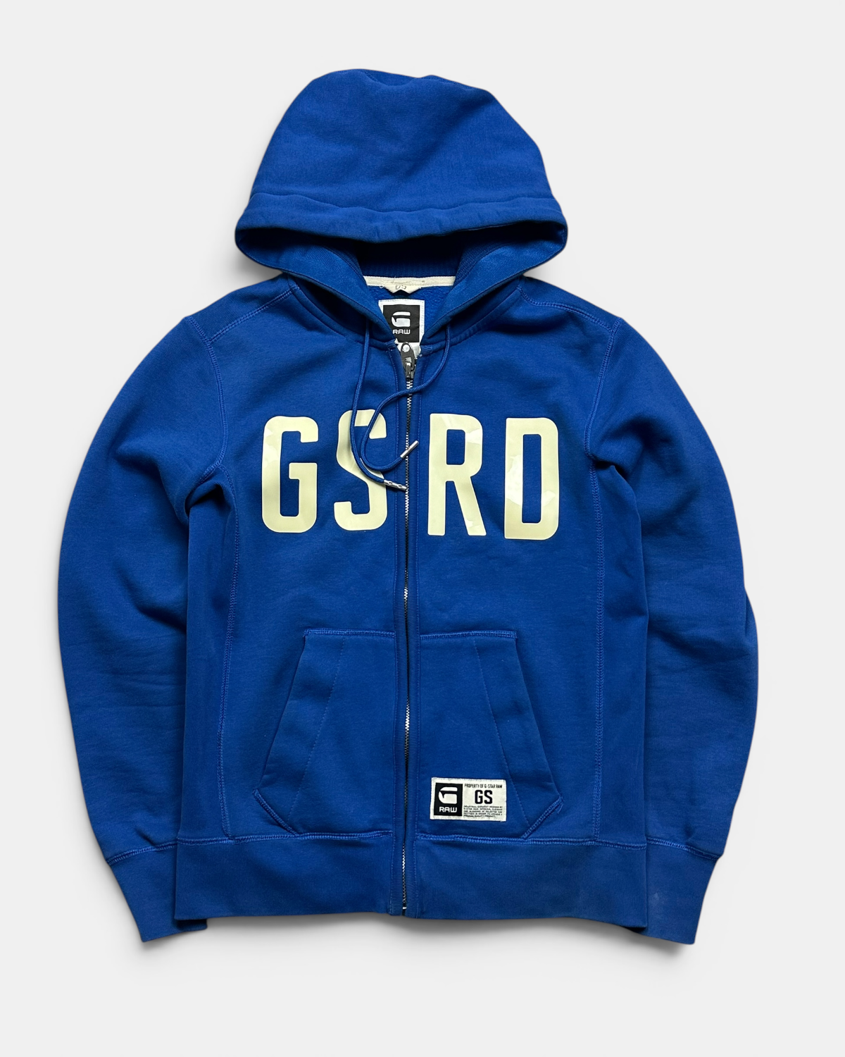 BLUE/BEIGE VINTAGE G-STAR RAW ZIP HOODIE RARE GSRD