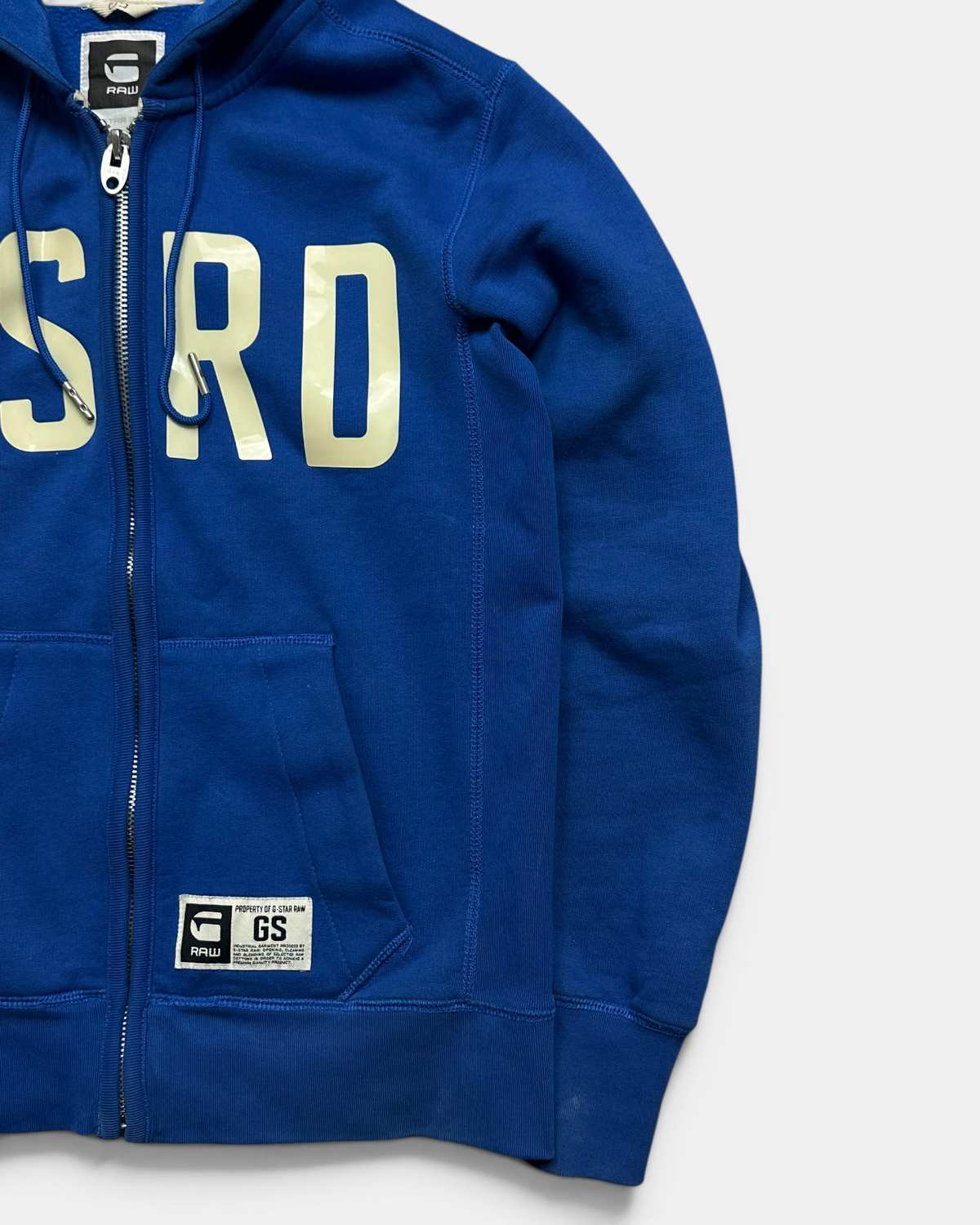BLUE/BEIGE VINTAGE G-STAR RAW ZIP HOODIE RARE GSRD