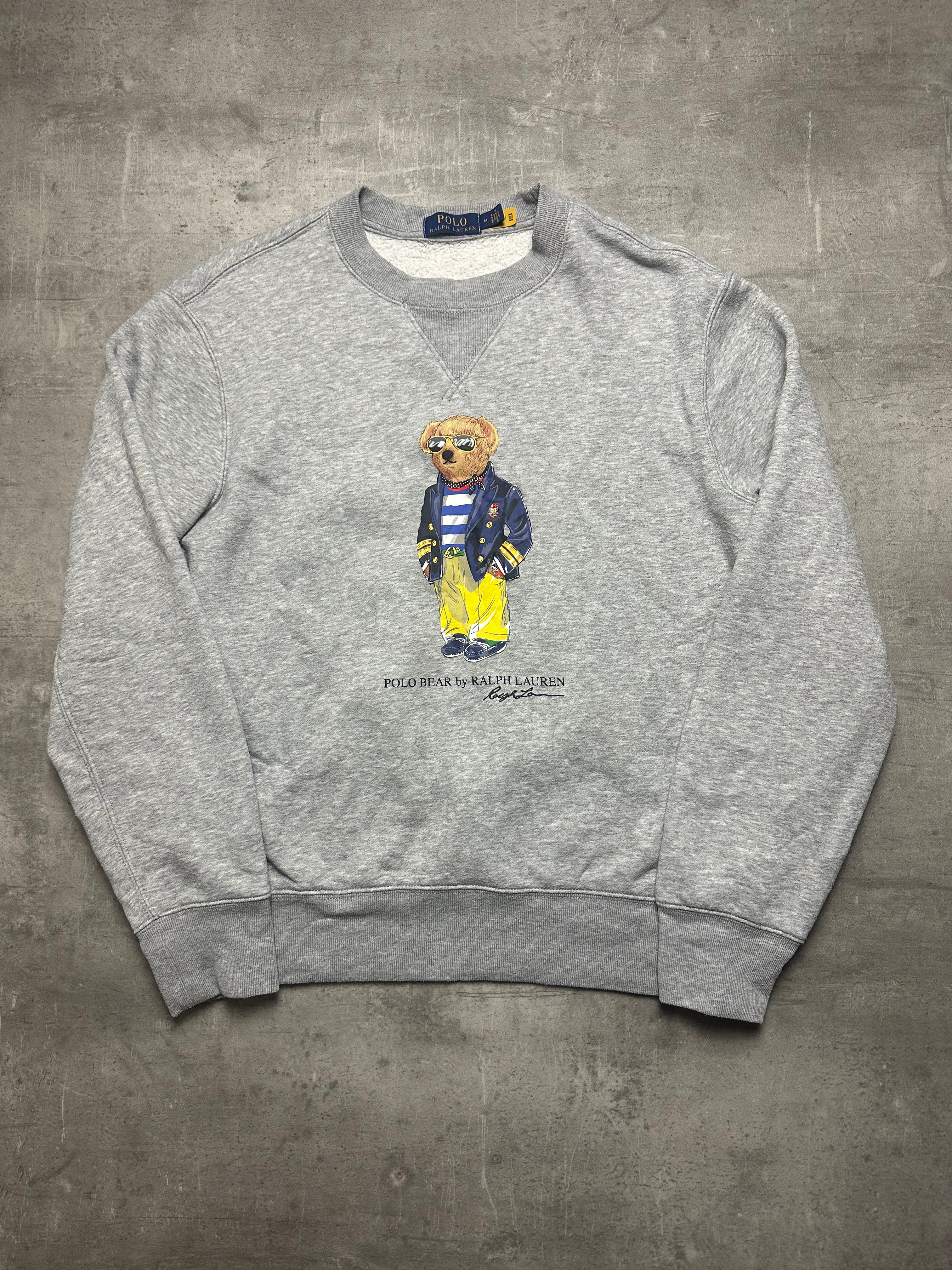 GREY POLO RALPH LAUREN BEAR PONY PULLOVER - M/L