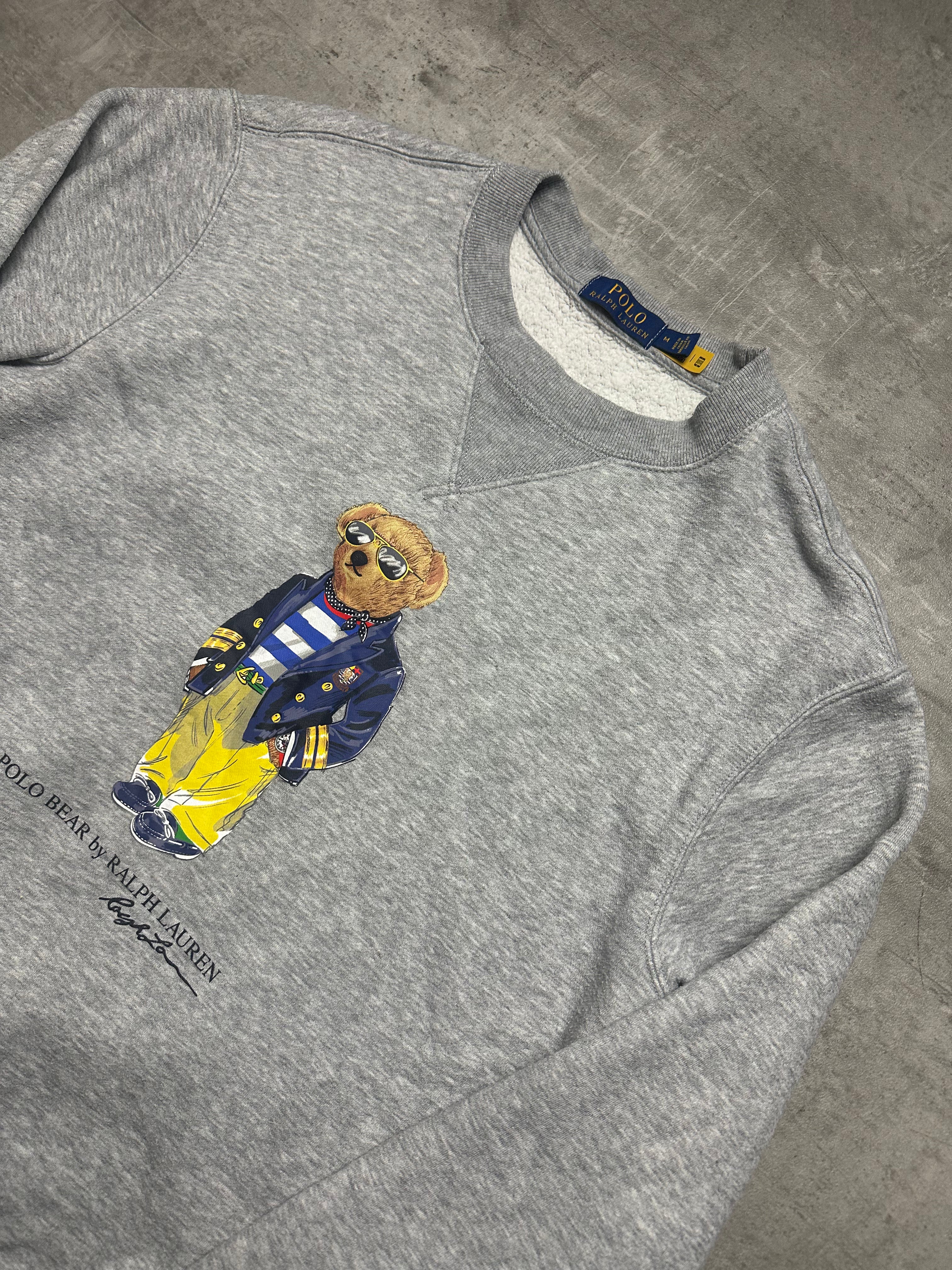 GREY POLO RALPH LAUREN BEAR PONY PULLOVER - M/L