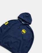 NAVY/YELLOW POLO RALPH LAUREN BIG PONY CLUB HOODIE