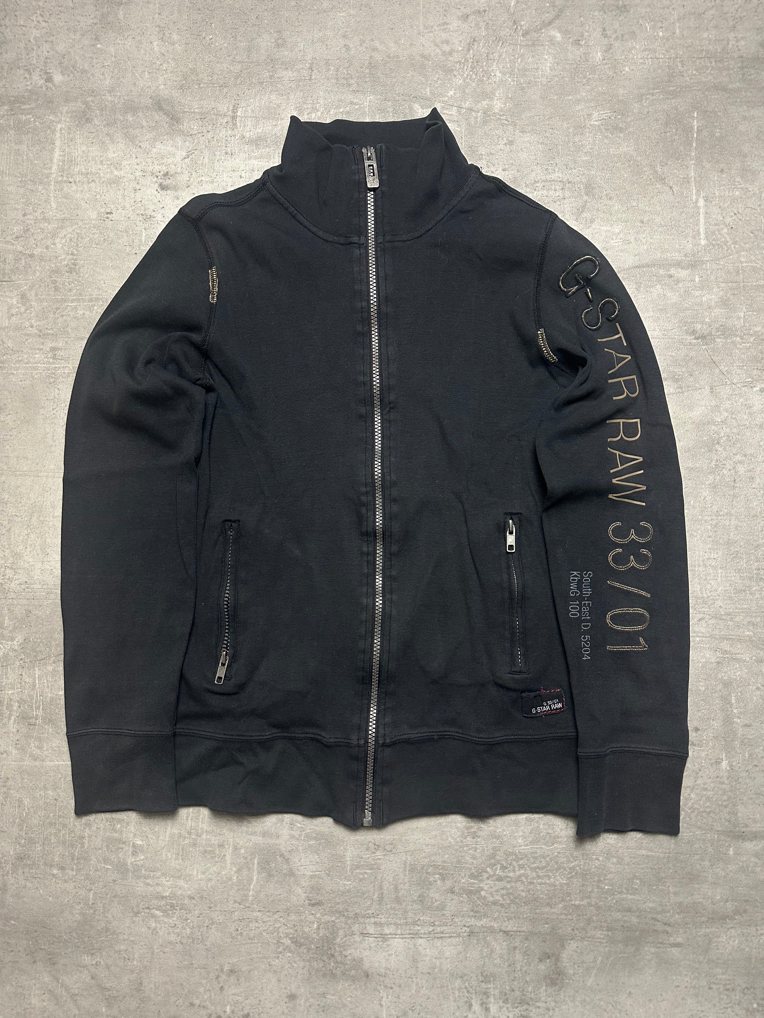 BLACK G-STAR RAW ZIP JACKET - 2000s - S