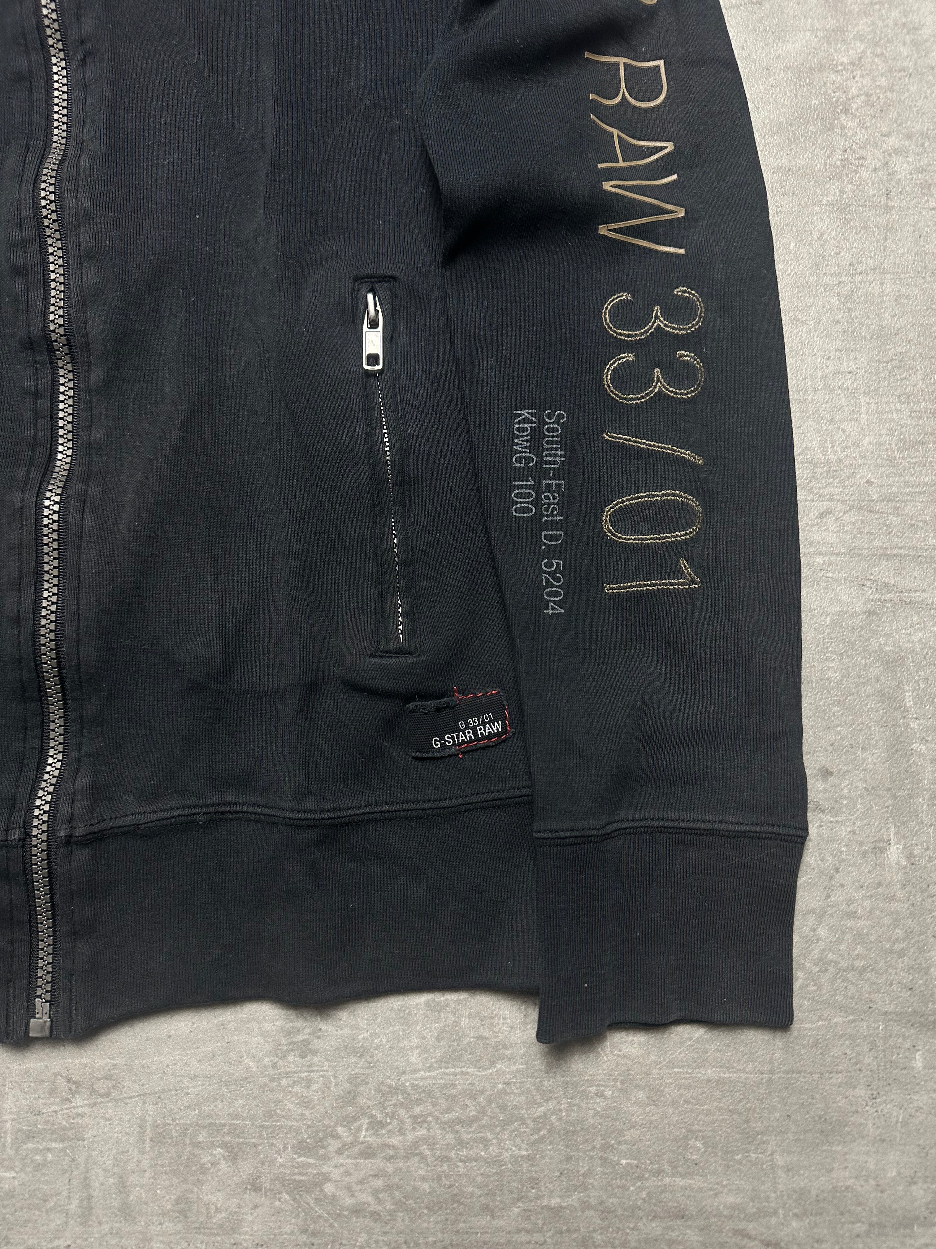 BLACK G-STAR RAW ZIP JACKET - 2000s - S