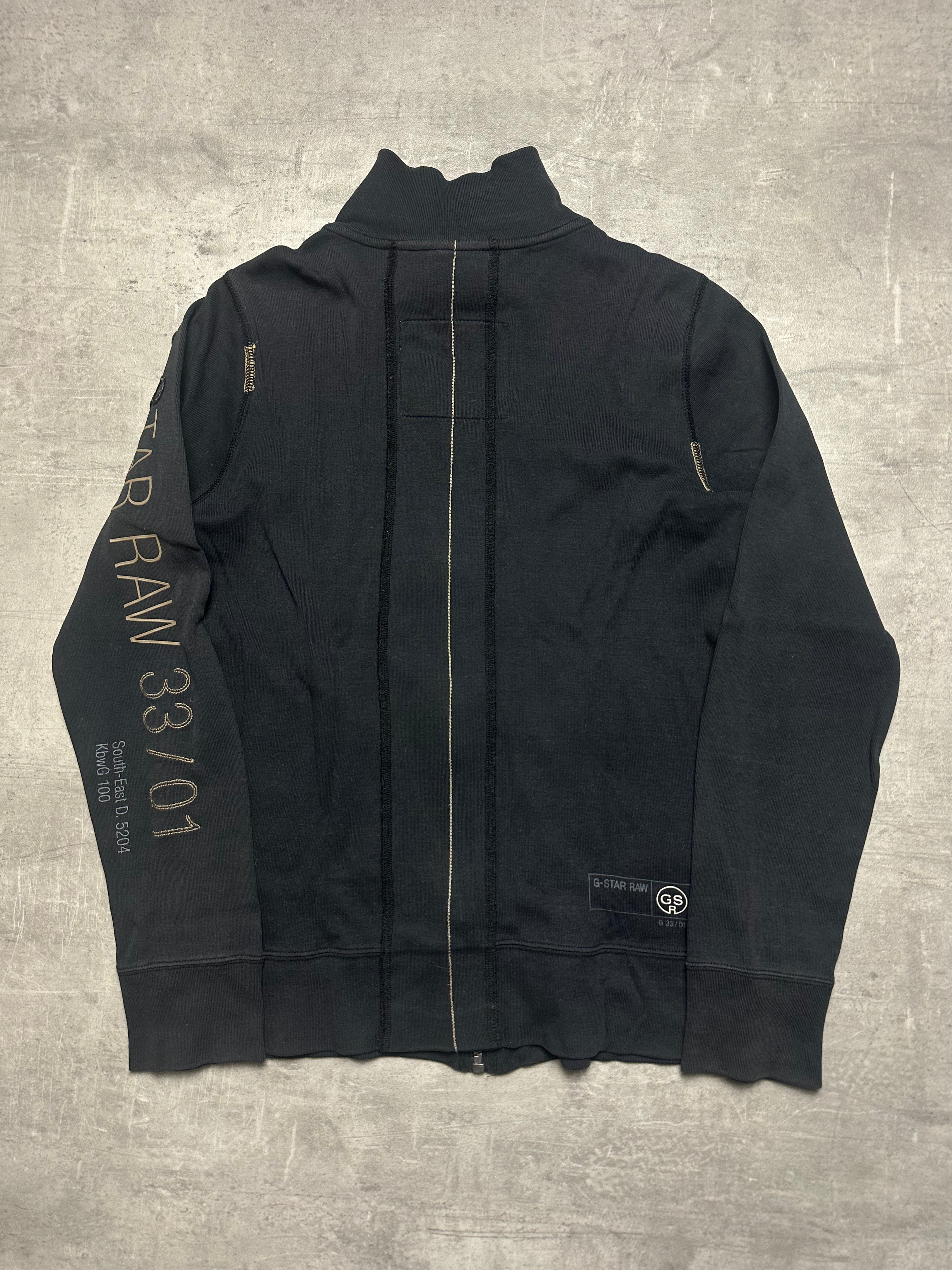 BLACK G-STAR RAW ZIP JACKET - 2000s - S