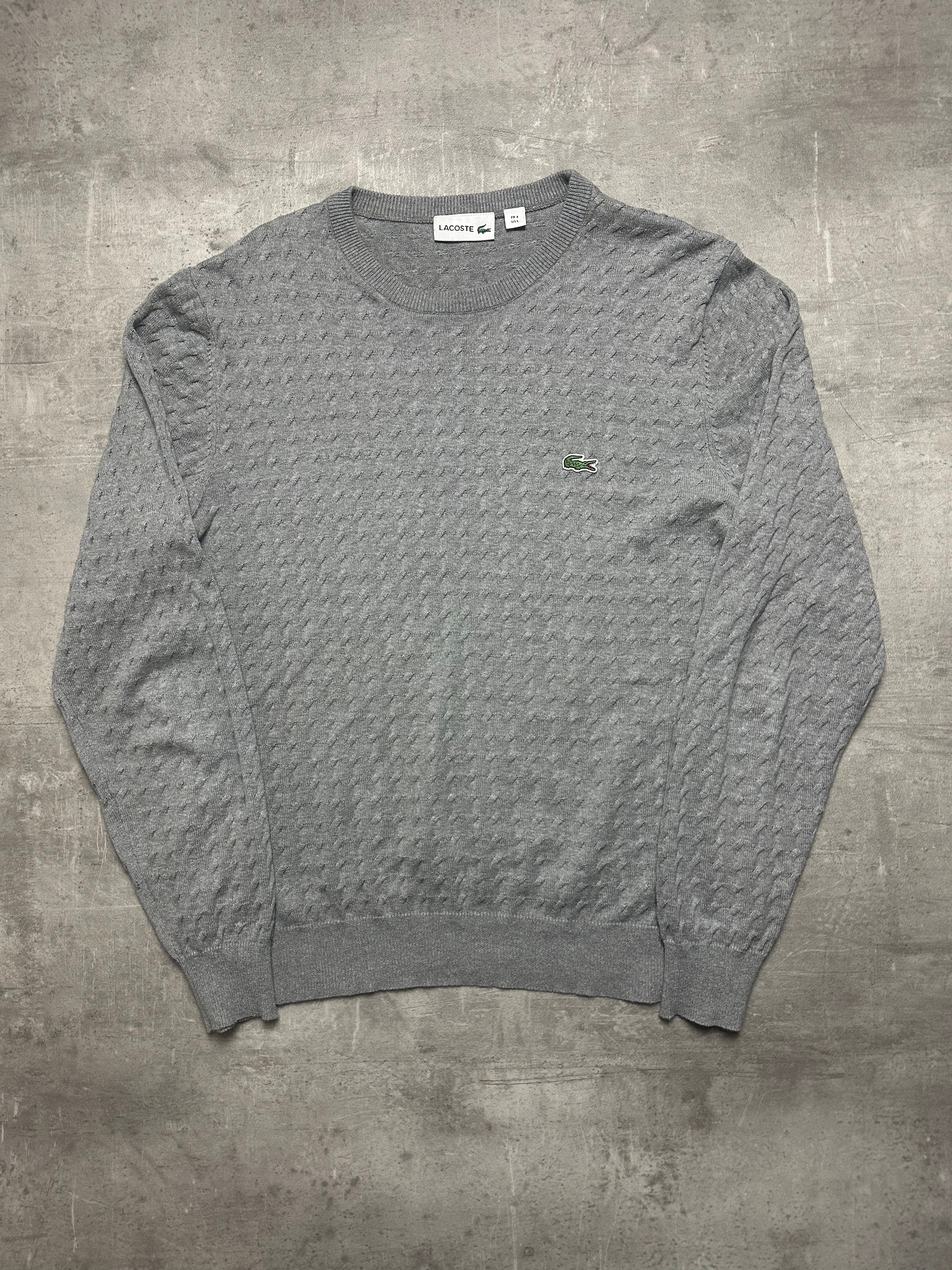 GREY LACOSTE WAFFLE KNIT - M/L