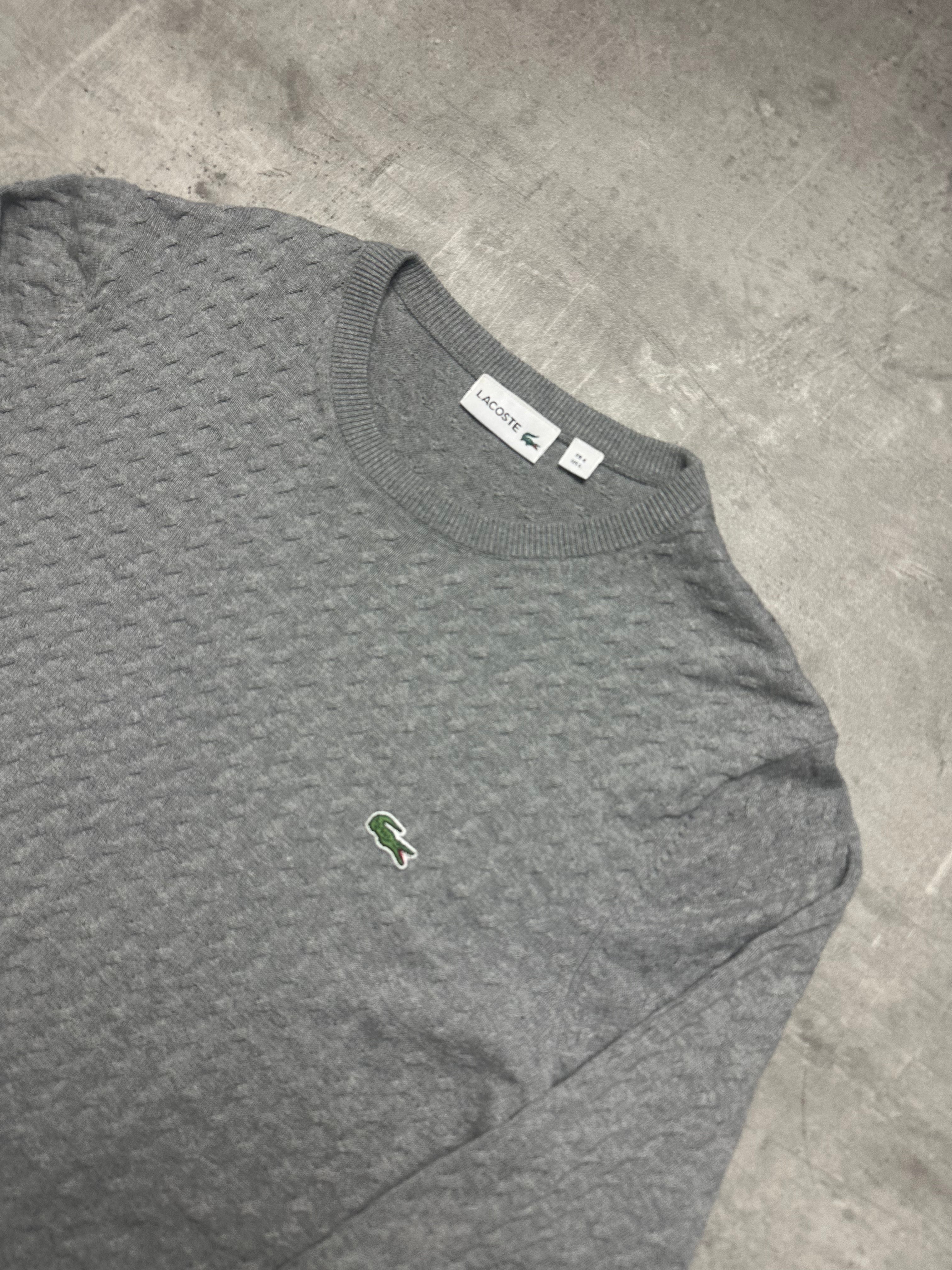 GREY LACOSTE WAFFLE KNIT - M/L