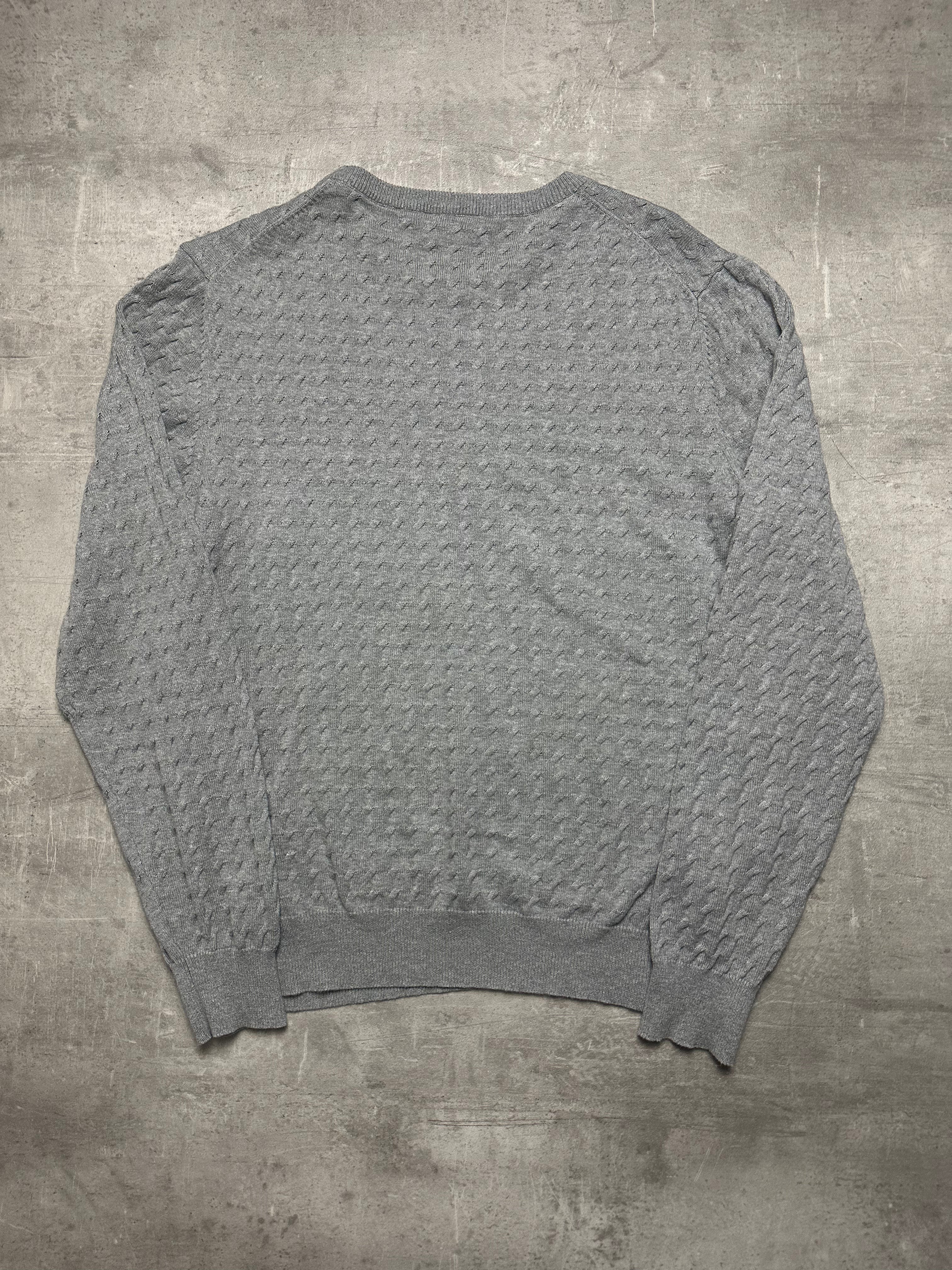 GREY LACOSTE WAFFLE KNIT - M/L