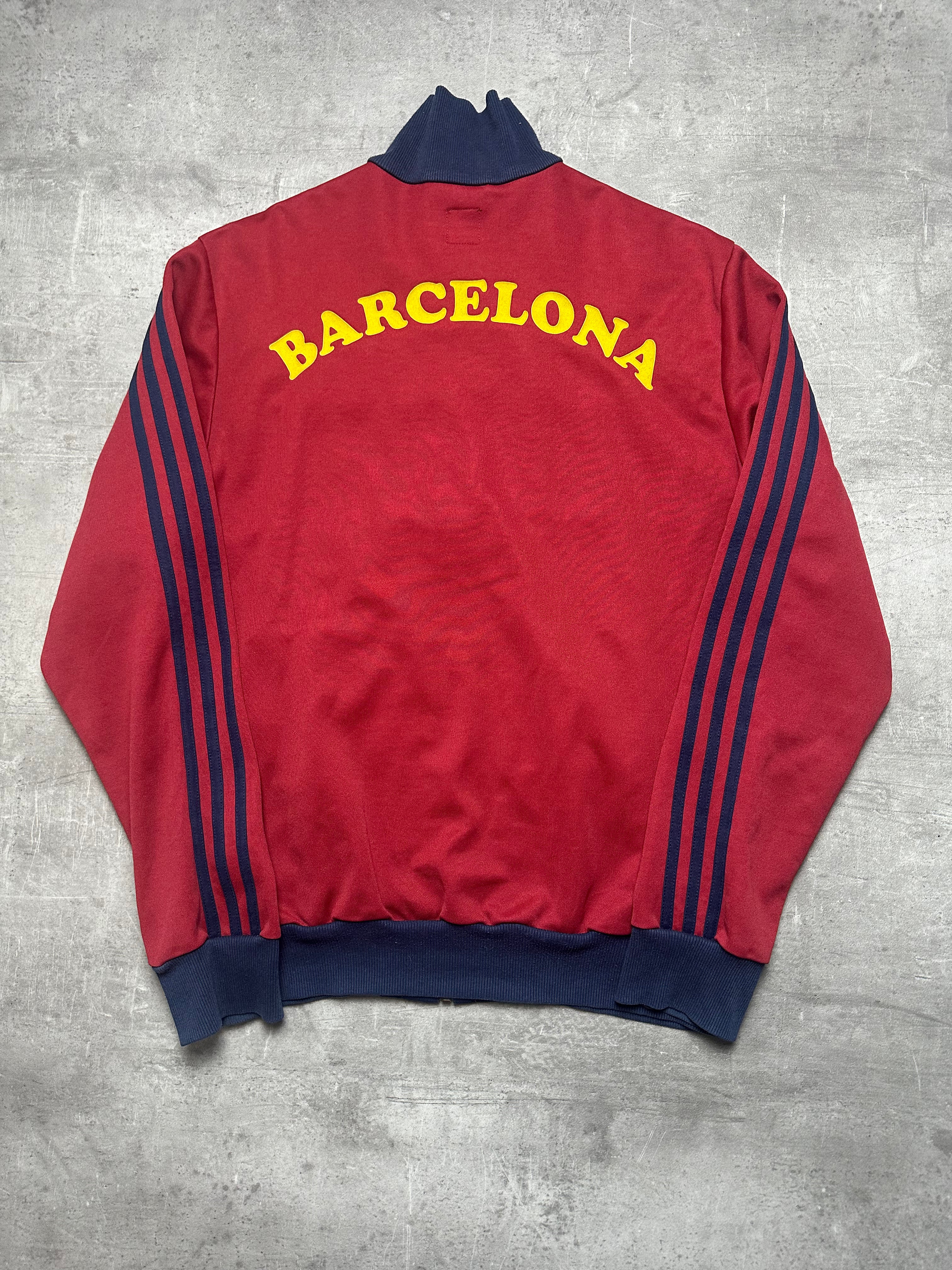 RED/NAVY VINTAGE ADIDAS RETRO BARCELONA TRACKJACKET VERY RARE - 2000s - L