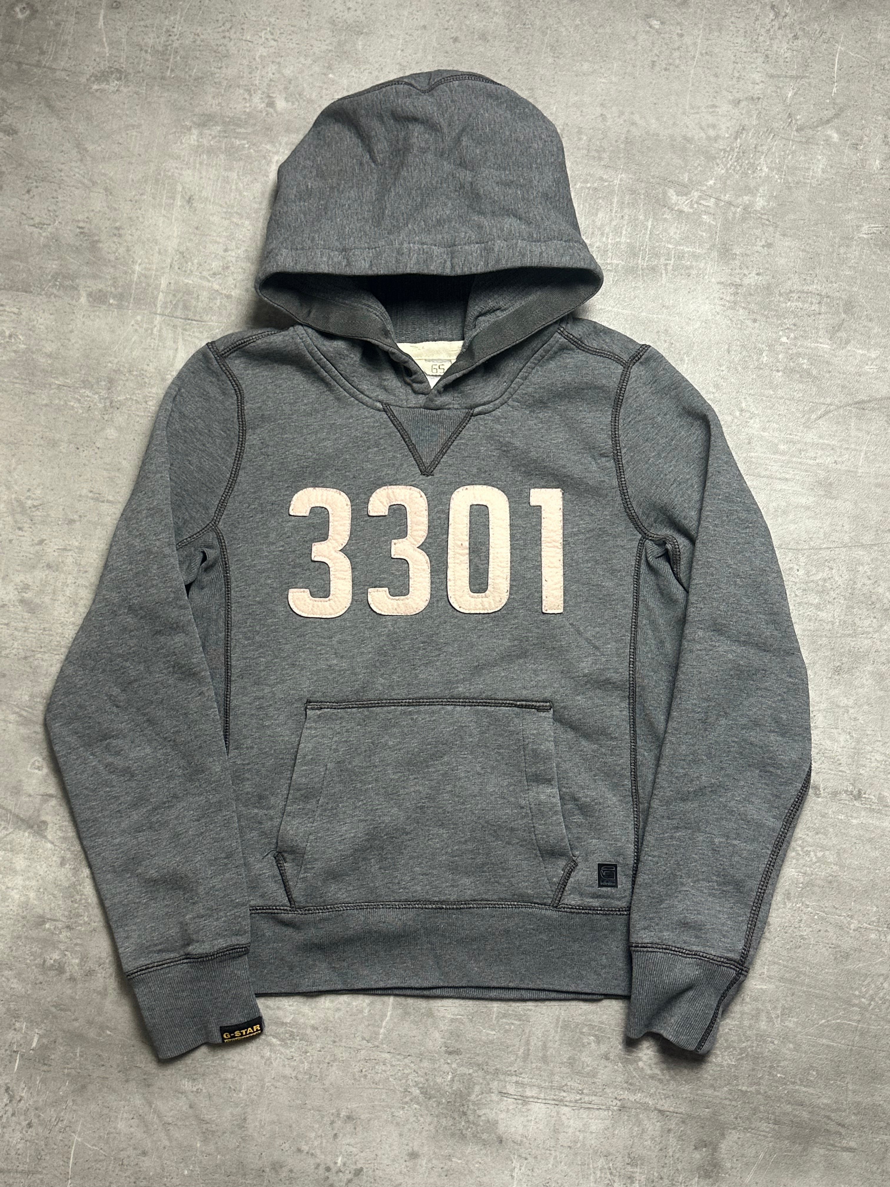GREY VINTAGE G-STAR RAW HOODIE (W) - 2000s - S